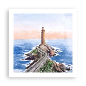 Affisch - Vänd mot havet - 50x50 cm