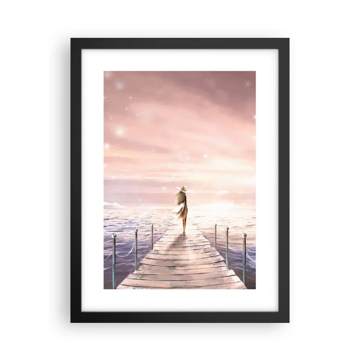 Affisch i svart ram - I drömmens ljus - 30x40 cm