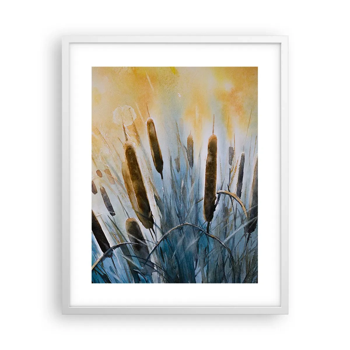 Affisch i vit ram - Vattnets kyla, solens hetta - 40x50 cm