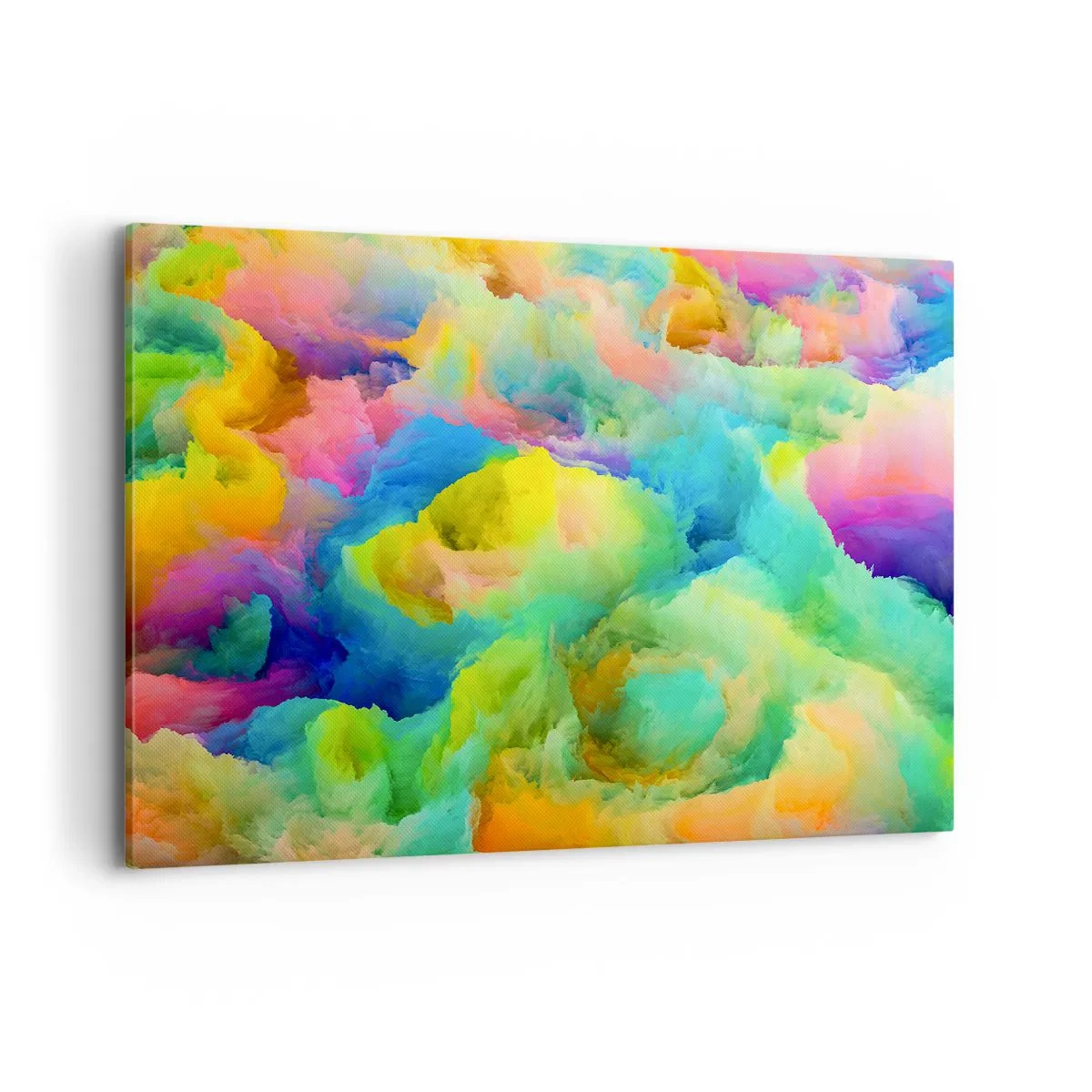 Canvastavla - Bild på duk - Regnbågsdun - 100x70 cm