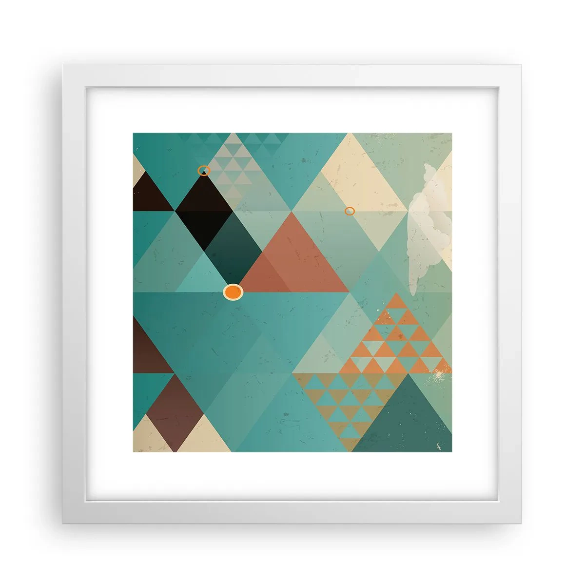 Affisch i vit ram - Mångfaldens enighet, enighetens mångfald - 30x30 cm