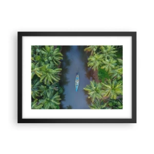 Affisch i svart ram - På en tropisk stig - 40x30 cm