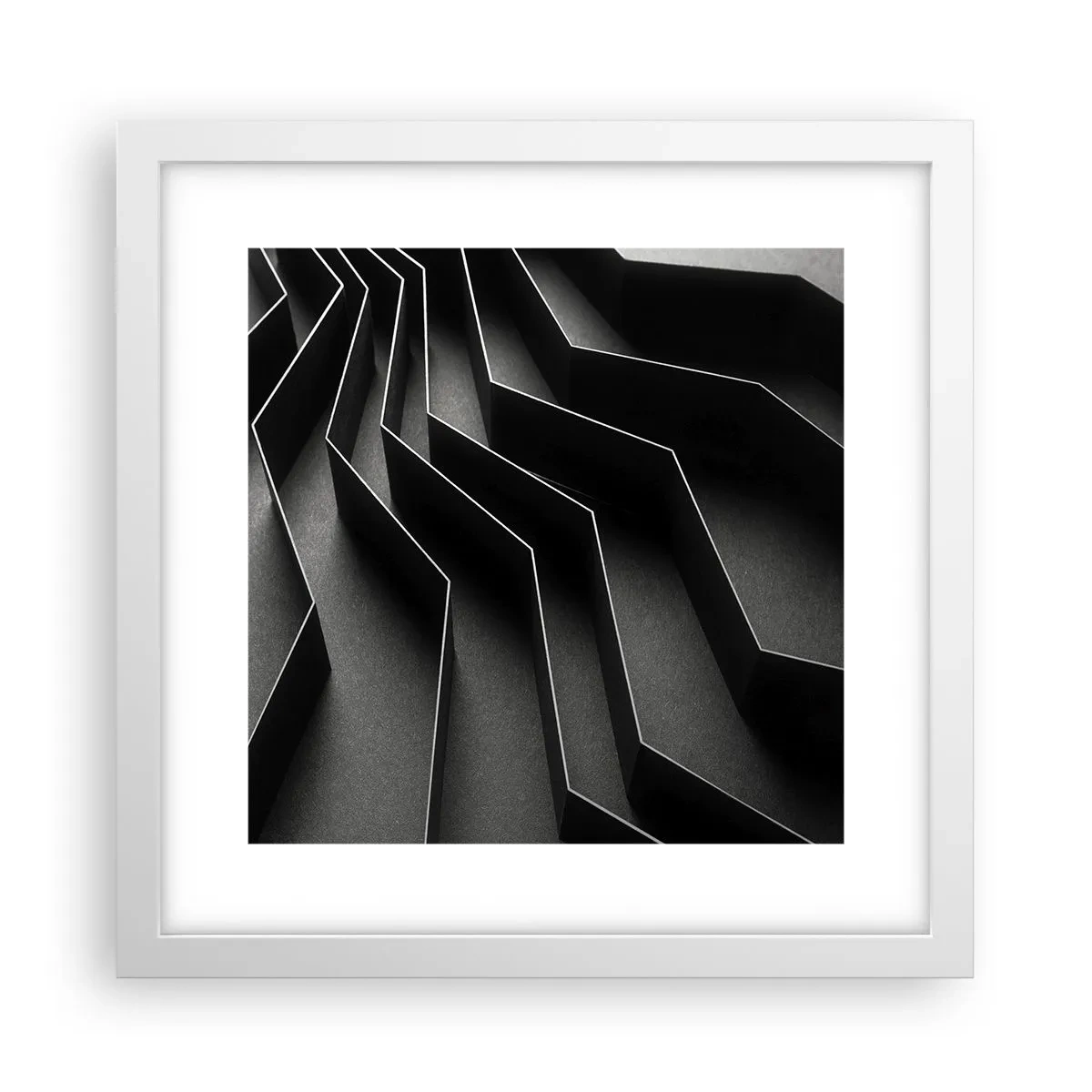 Affisch i vit ram - Rumslig ordning - 30x30 cm