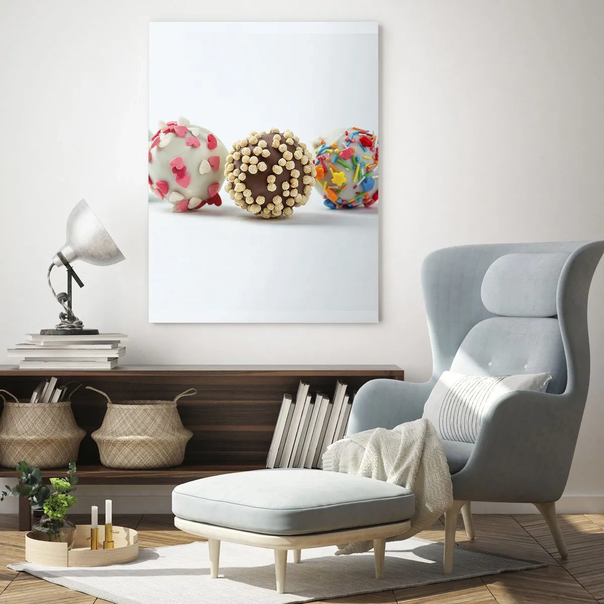Glastavla - Bild på glas - Livet kan vara sött - 50x70 cm