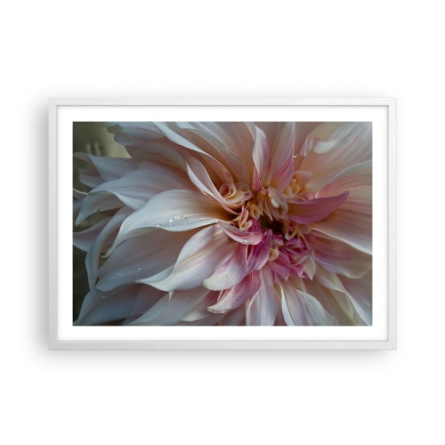 Affisch i vit ram - Blommande friskhet - 70x50 cm