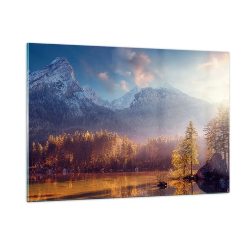 Glastavla - Bild på glas - I berg och dalar - 120x80 cm