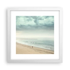 Affisch i vit ram - På jakt efter frid - 30x30 cm