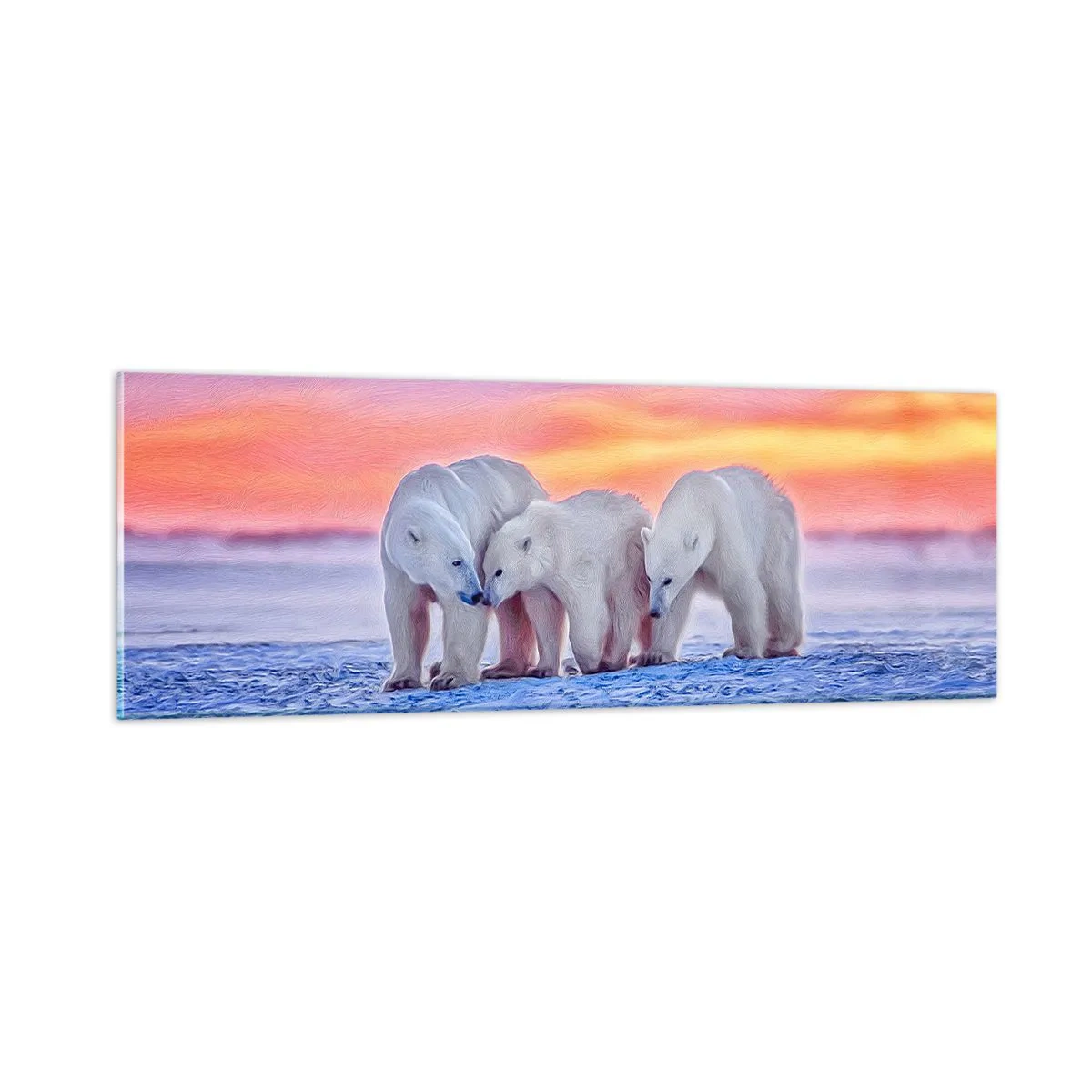 Glastavla - Bild på glas - Det räcker med familjevärme - 90x30 cm