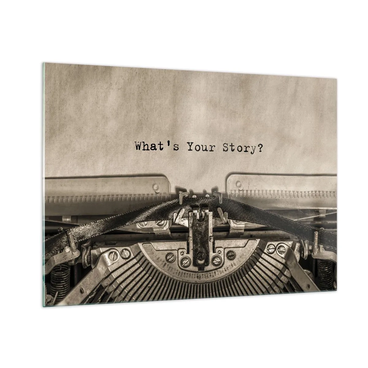 Glastavla - Bild på glas - Svara mig - 100x70 cm