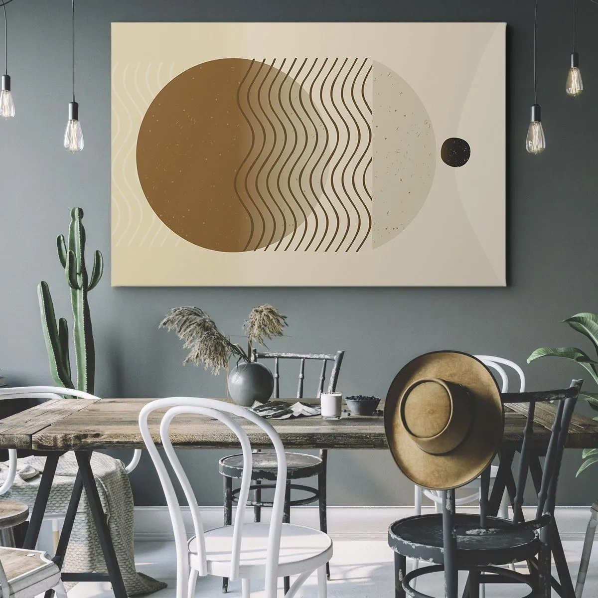 Canvastavla - Bild på duk - Om geometriska figurers ursprung - 120x80 cm