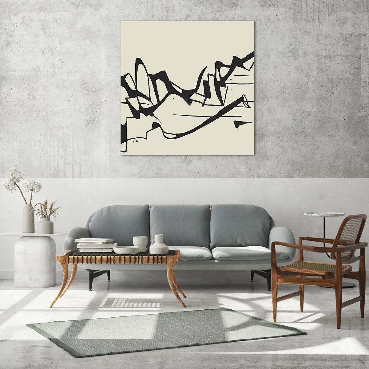 Glastavla - Bild på glas - Kanske ett landskap - 60x60 cm