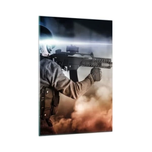 Glastavla - Bild på glas - Helt enkelt en hjälte - 80x120 cm