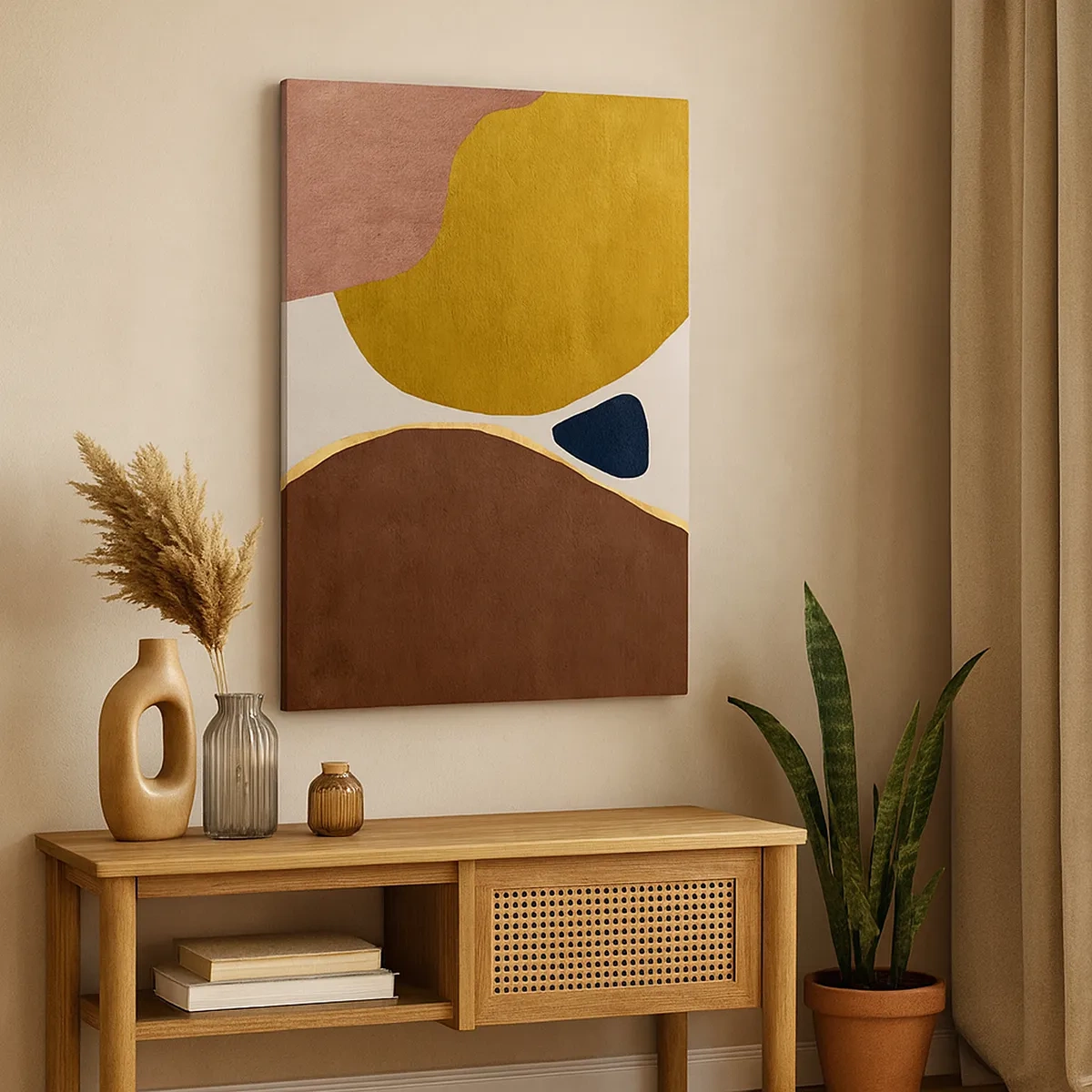 Canvastavla - Bild på duk - Abstraktion - en plats i rymden - 50x70 cm