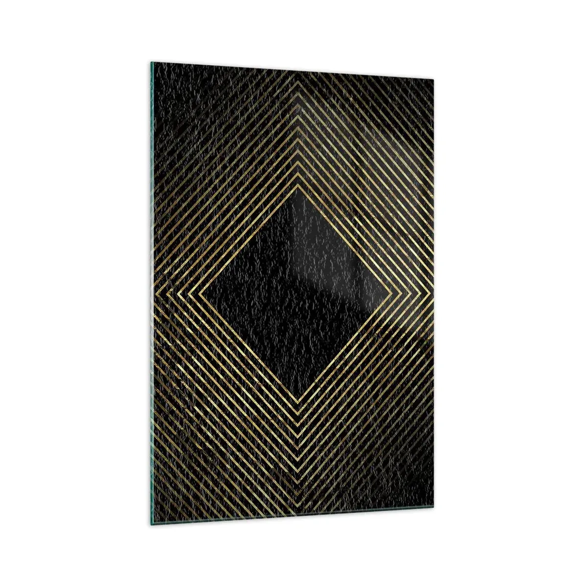 Glastavla - Bild på glas - Geometri i glamourstil - 70x100 cm