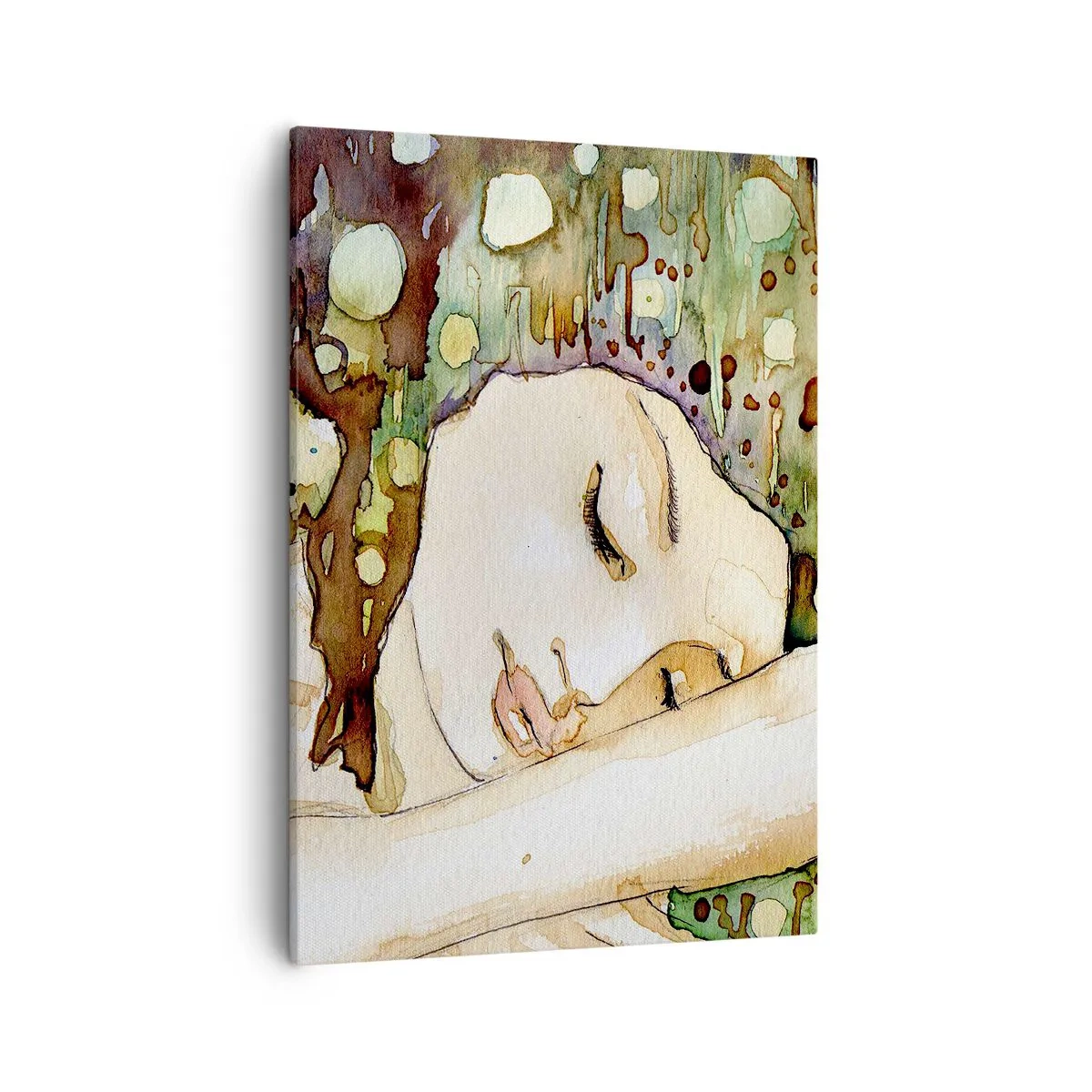 Canvastavla - Bild på duk - Smaragd-viol dröm - 50x70 cm