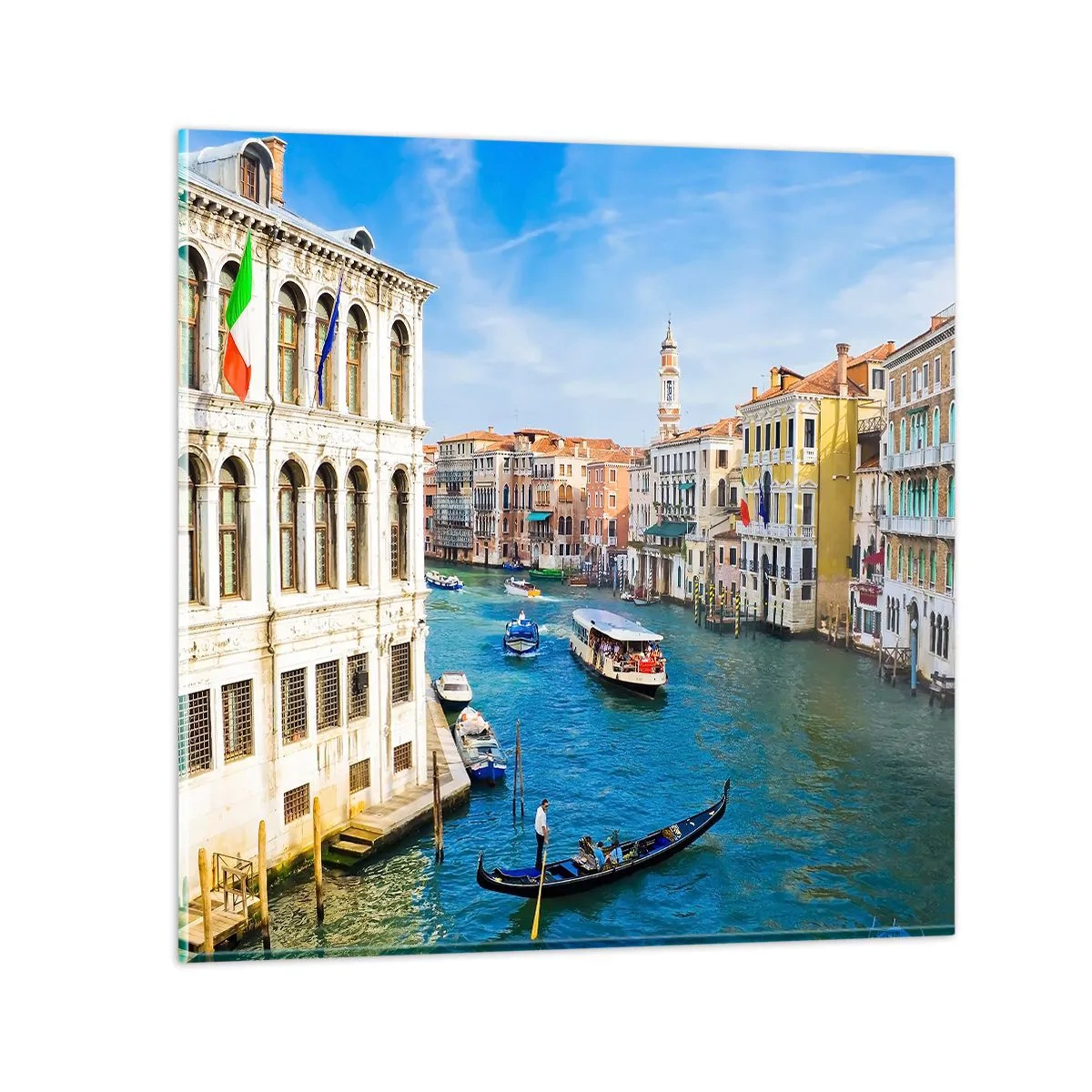 Glastavla - Bild på glas - Den mest otypiska gatutrafiken i världen - 40x40 cm