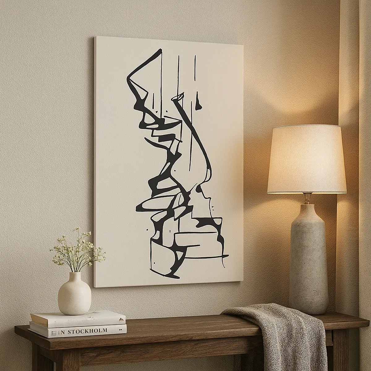 Canvastavla - Bild på duk - Kanske ett landskap - 50x70 cm