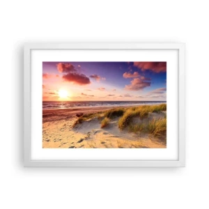 Affisch i vit ram - Luften luktar sommar - 40x30 cm