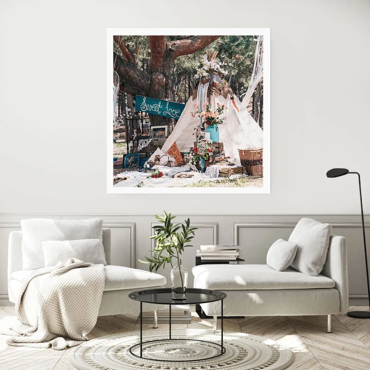 Affisch - Make love… - 40x40 cm