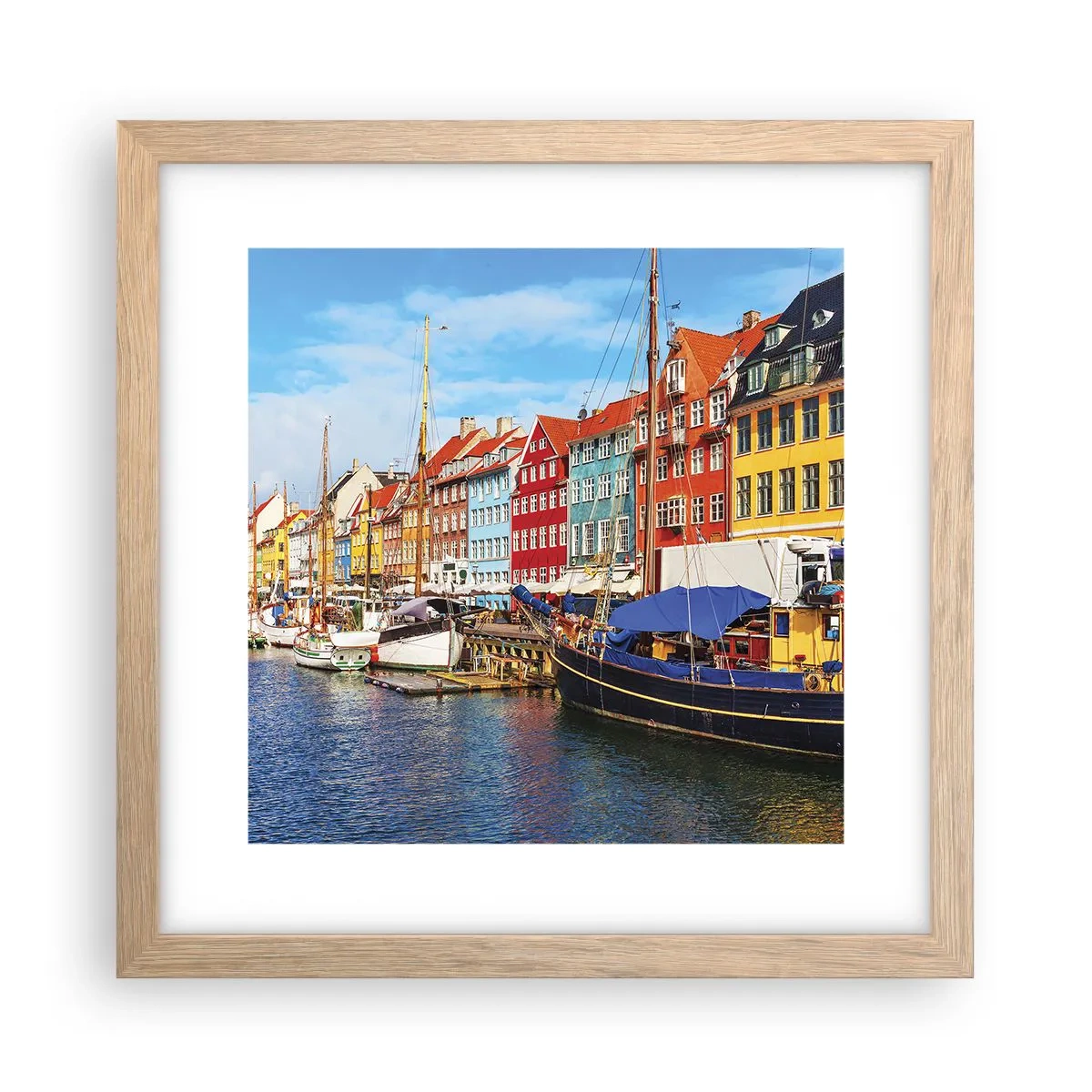 Affisch i ram av ljusek - Glad kaj - 30x30 cm