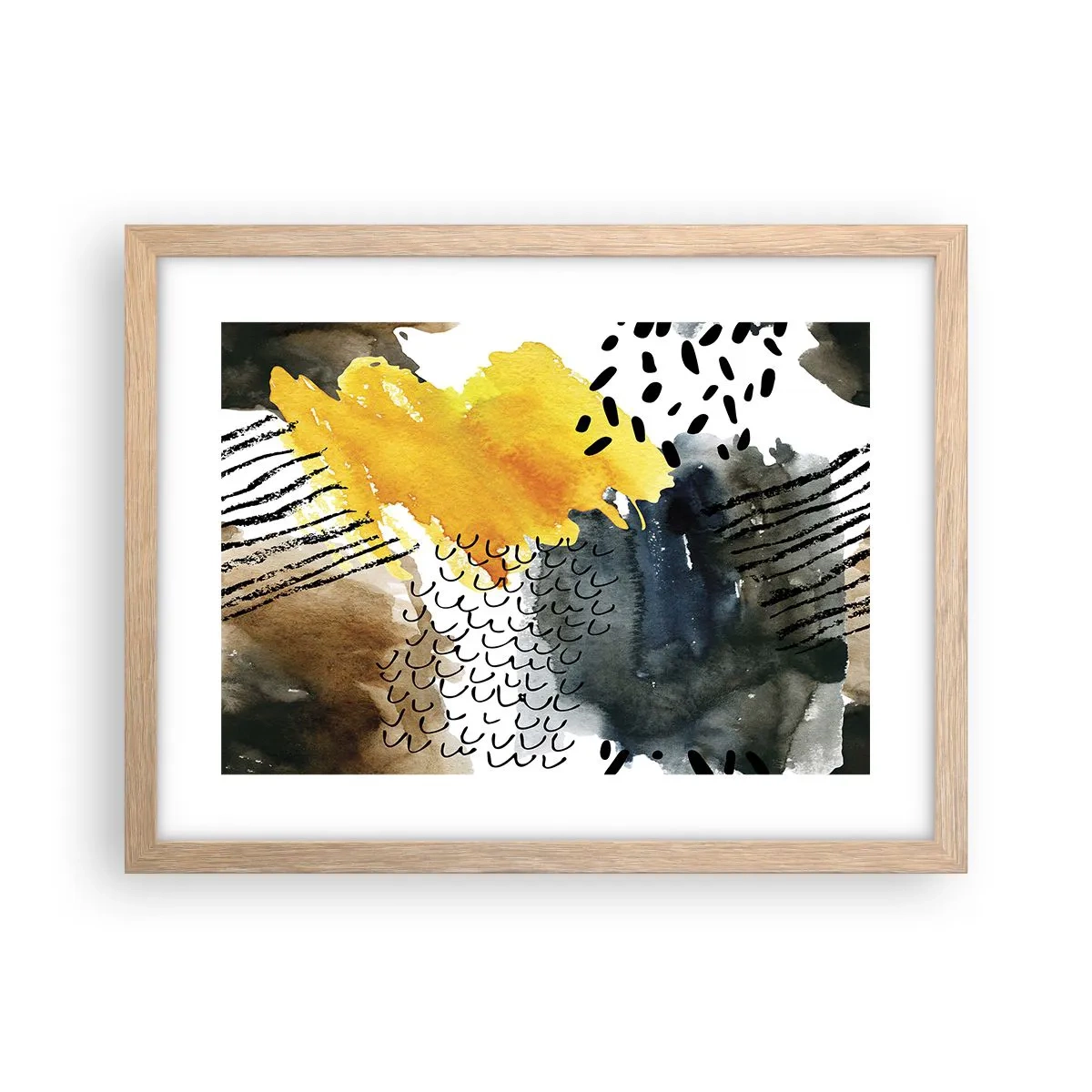 Affisch i ram av ljusek - Elementens möte - 40x30 cm