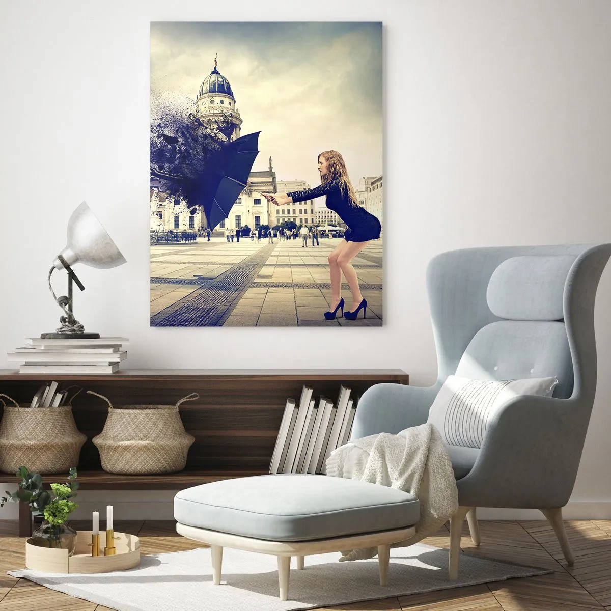 Glastavla - Bild på glas - Det kan blåsa riktigt hårt - 50x70 cm
