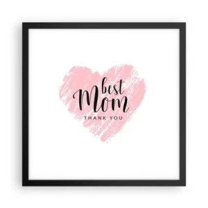 Affisch i svart ram - Alltid rätt ögonblick - 40x40 cm