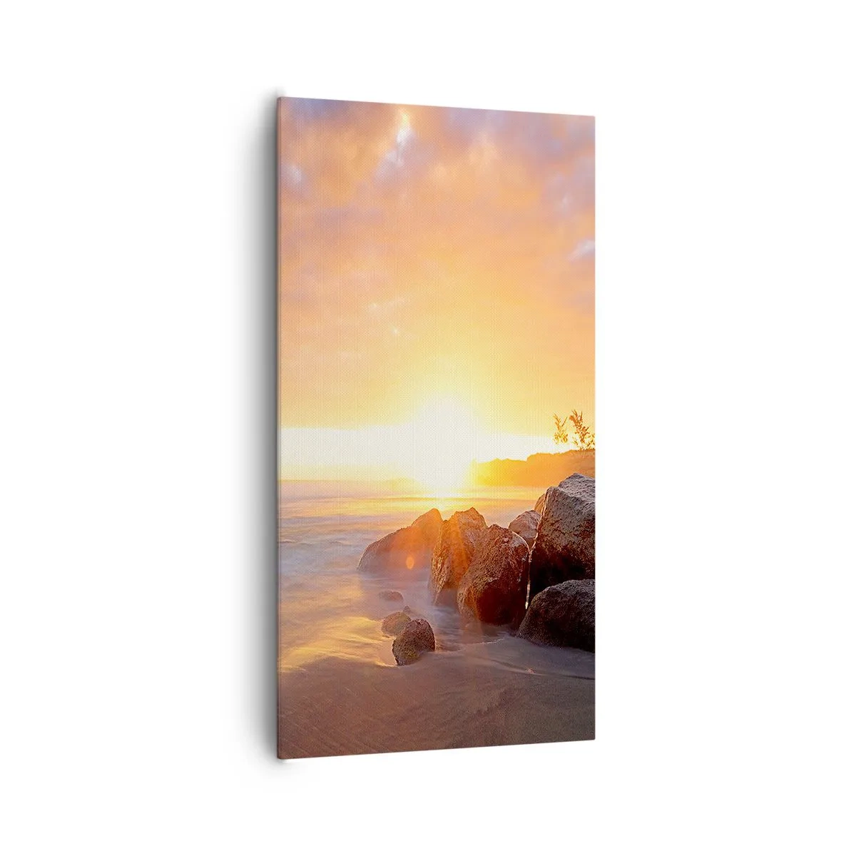 Canvastavla - Bild på duk - Kvällens ljusa bris - 65x120 cm