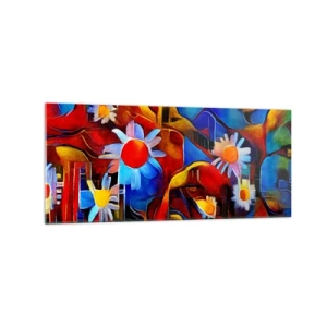 Glastavla - Bild på glas - Livets färger - 120x50 cm