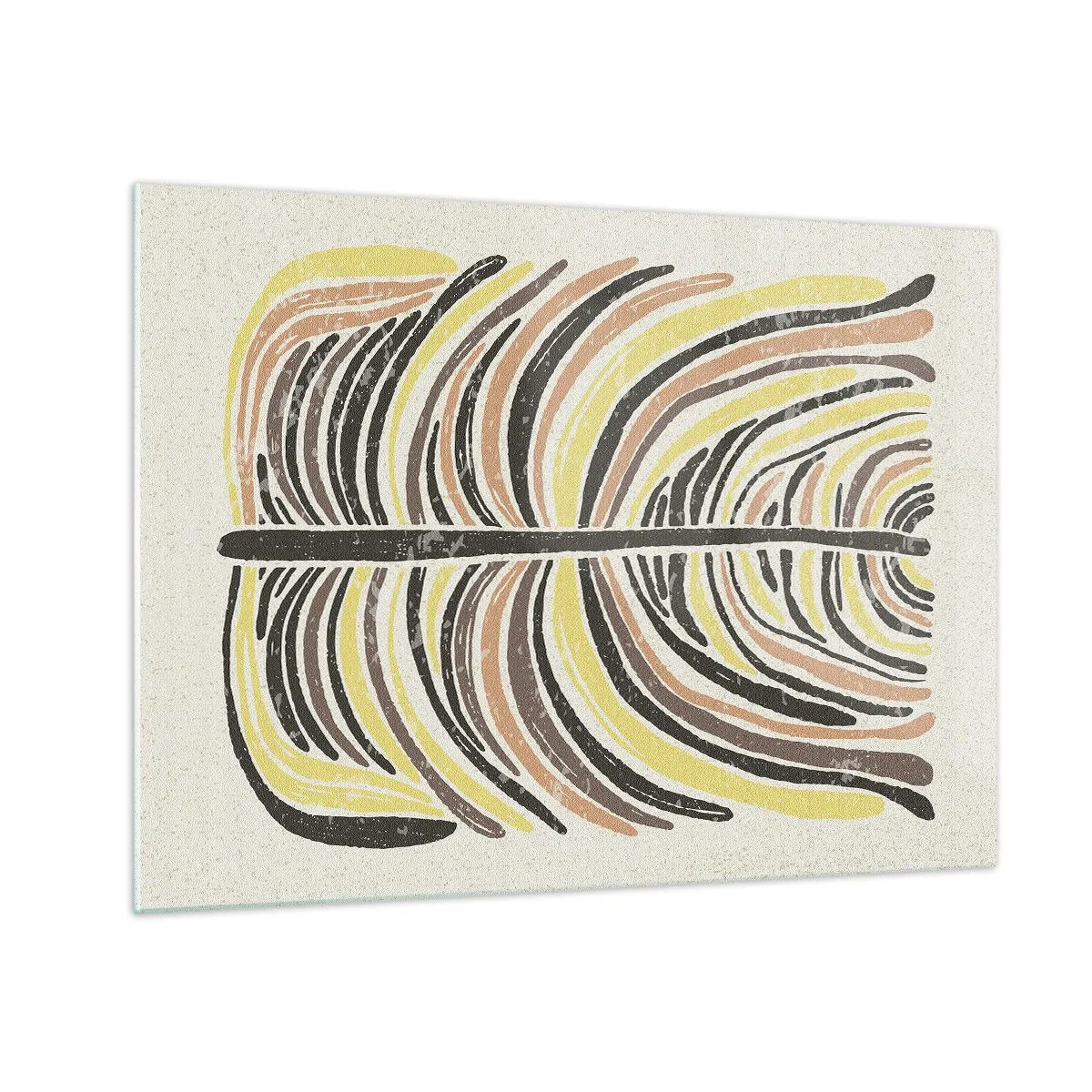 Glastavla - Bild på glas - Pulserande abstraktion - 70x50 cm