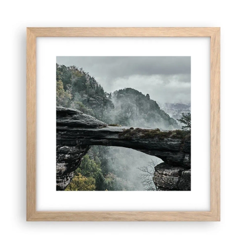 Affisch i ram av ljusek - Äventyret är på väg att börja - 30x30 cm