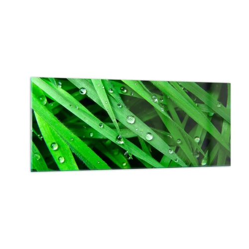 Glastavla - Bild på glas - Spela grönt - 100x40 cm
