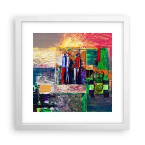 Affisch i vit ram - Relationer och emotioner - 30x30 cm