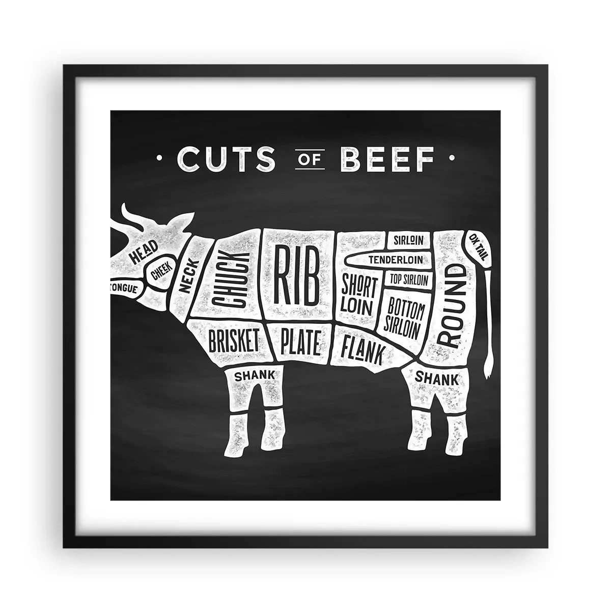 Affisch i svart ram - Styckarens ABC - 50x50 cm