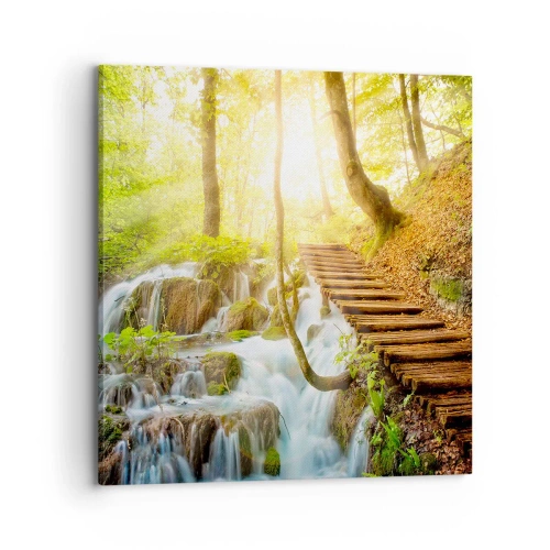 Canvastavla - Bild på duk - Efterlängtad svalka - 70x70 cm