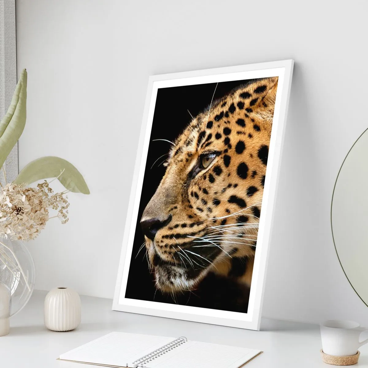 Affisch i vit ram - Lugn, fokuserad, redo - 40x50 cm