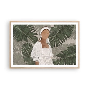 Affisch i ram av ljusek - Exotiskt porträtt - 91x61 cm