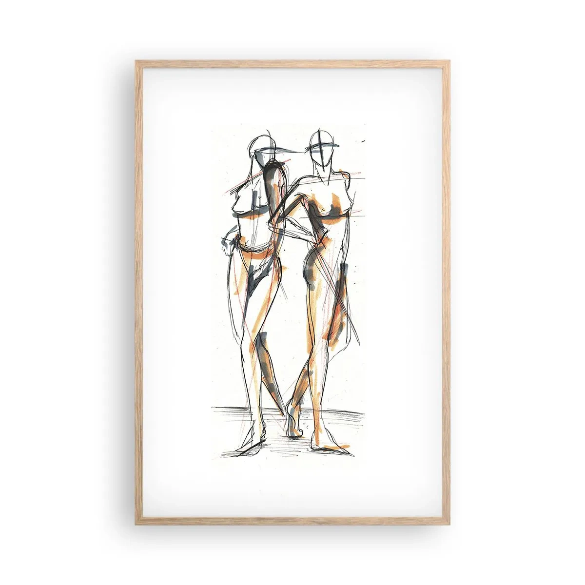 Affisch i ram av ljusek - Charmens studie - 61x91 cm