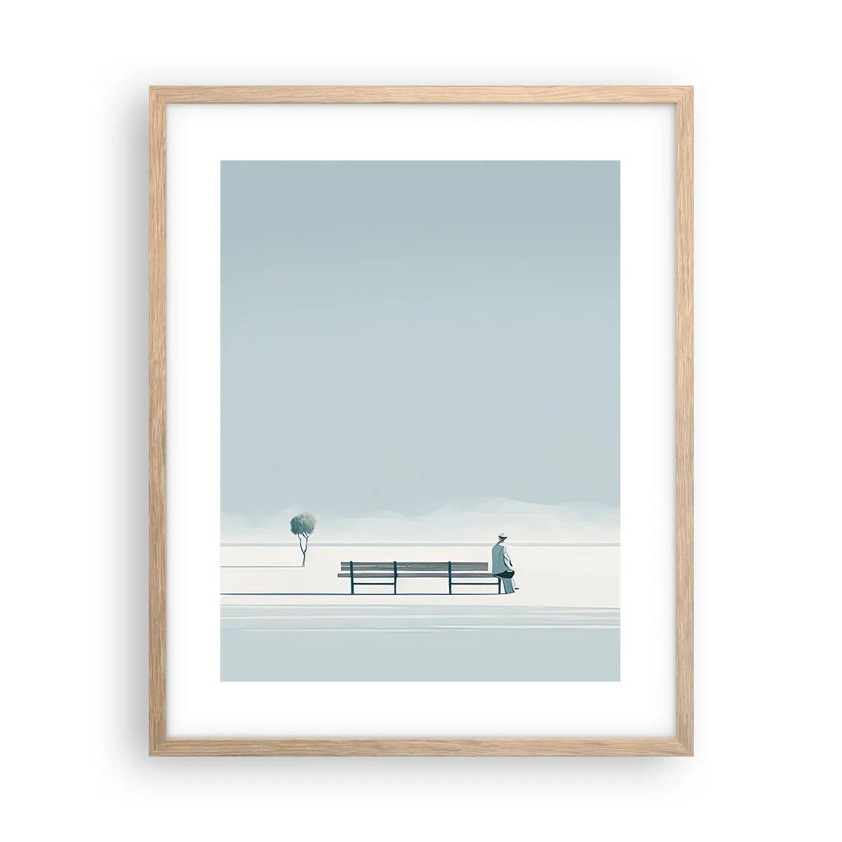 Affisch i ram av ljusek - Ja, jag väntar. - 40x50 cm