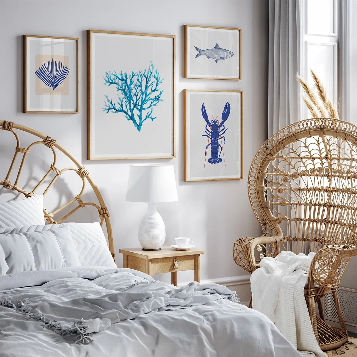 Hamptons bedroom - Inspiration till sovrummet