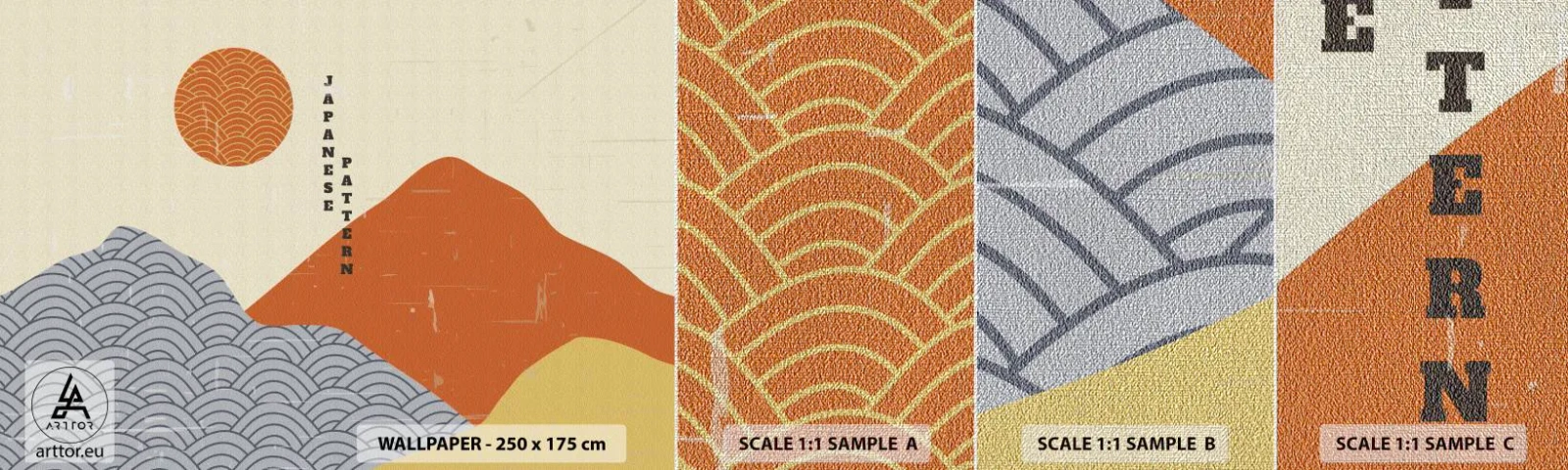 Provbit av fototapet Premium Canvas - I den japanska andan - asiatiska, japanska, Landskap - 100x30 cm