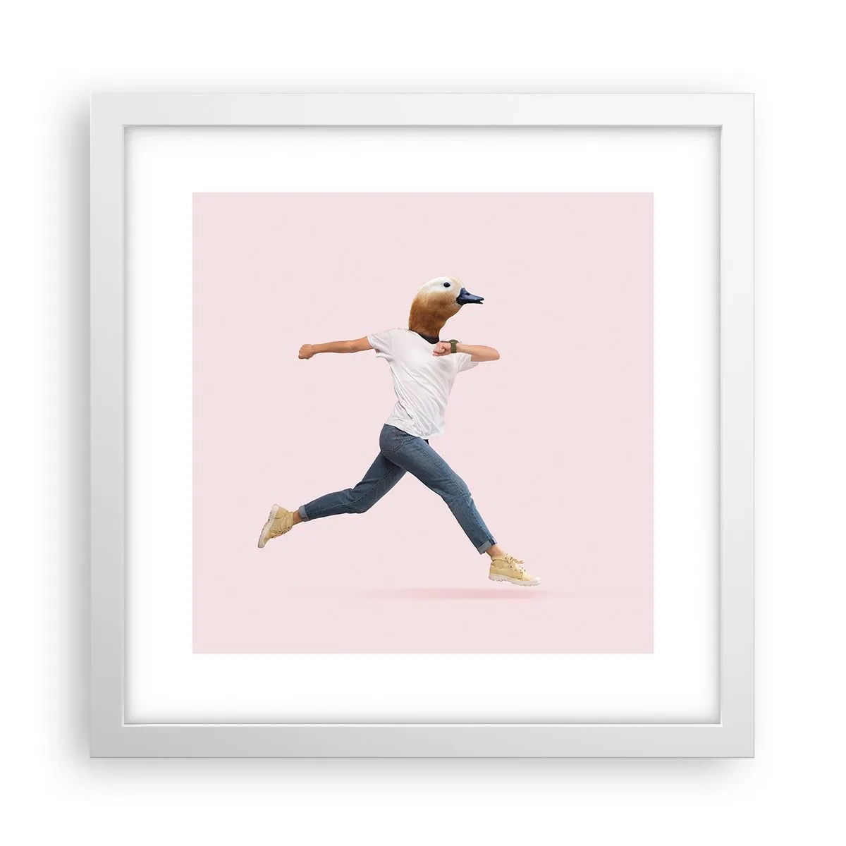 Affisch i vit ram - En nypa absurd - 30x30 cm