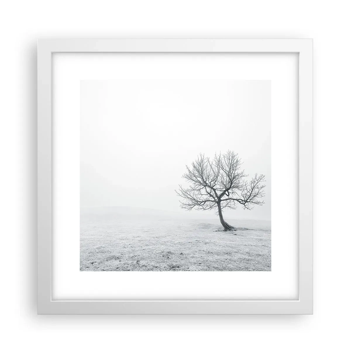 Affisch i vit ram - Mot intet - 30x30 cm