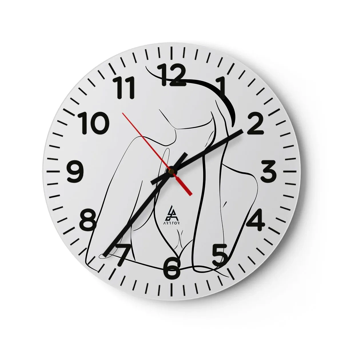 Väggklocka - Klocka på glas - På drömvågen - 40x40 cm