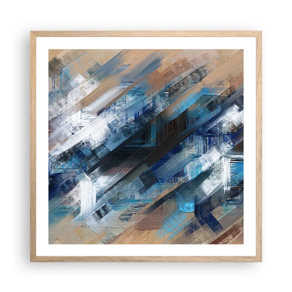 Affisch i ram av ljusek - På en blå sluttning - 60x60 cm