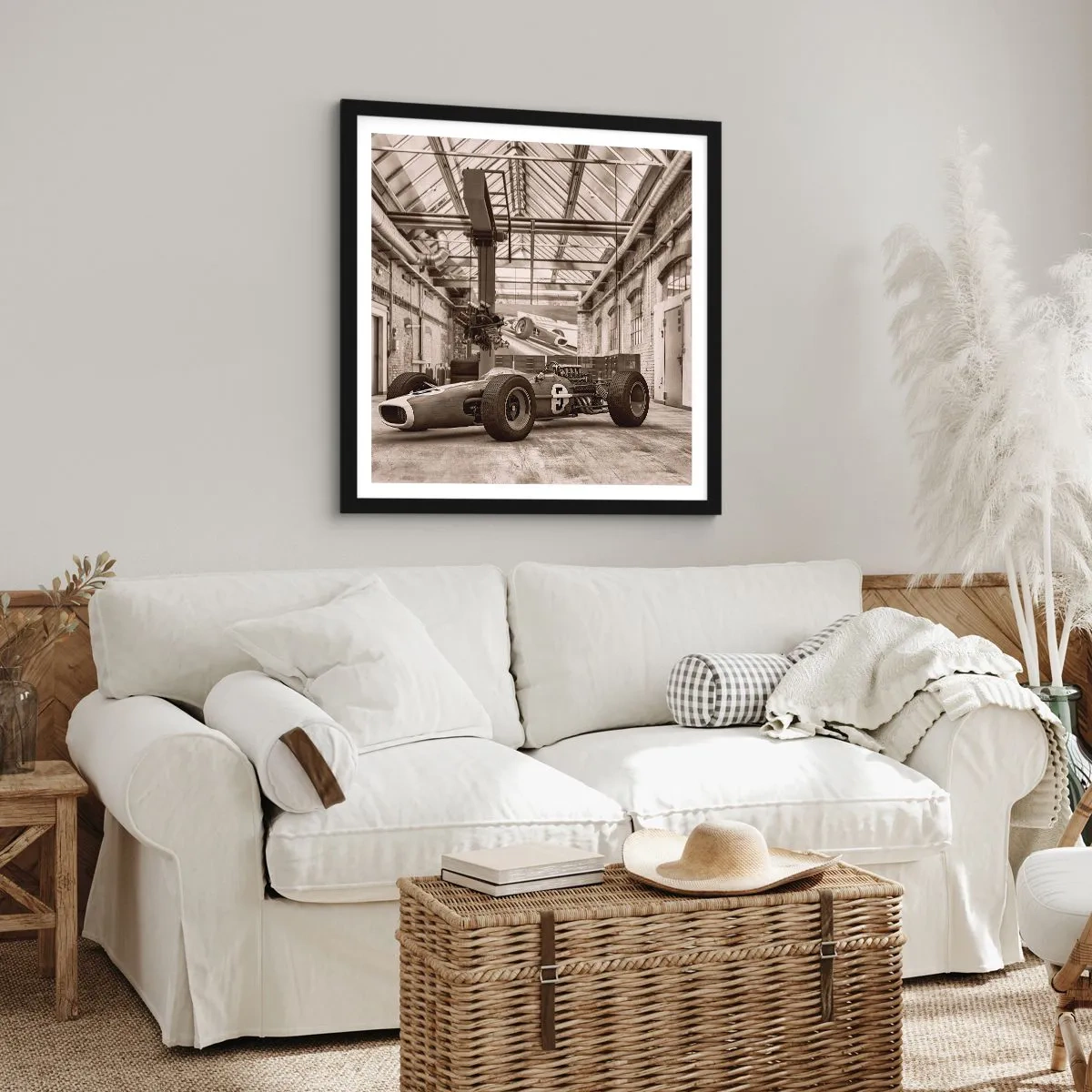 Affisch i svart ram - Segrarens vila - 40x40 cm