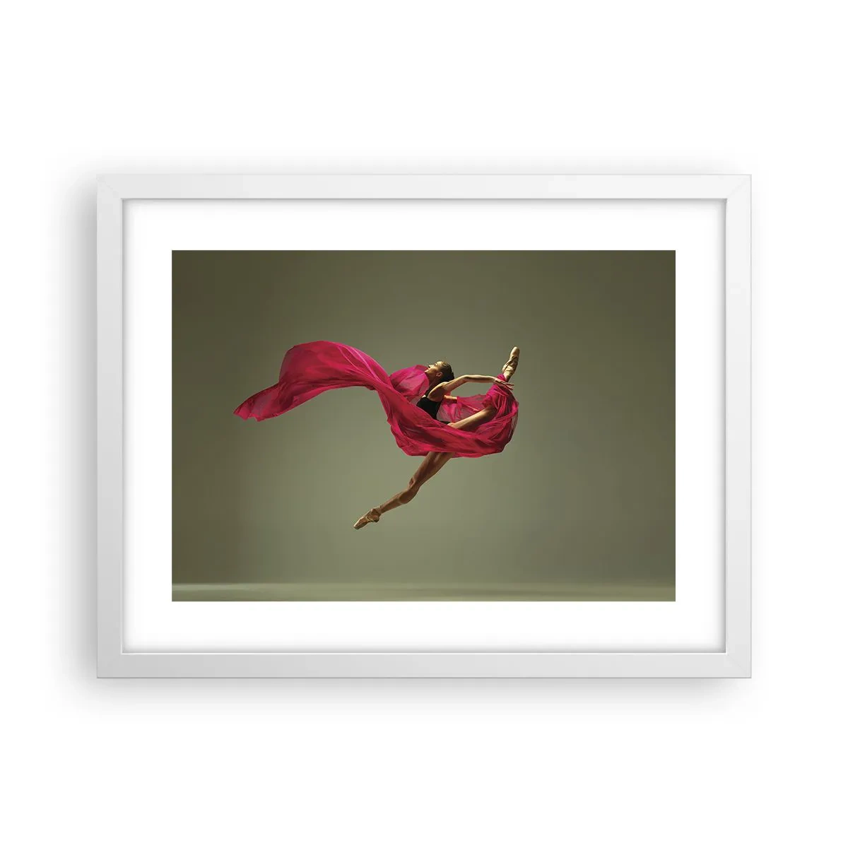 Affisch i vit ram - Dansande låga - 40x30 cm