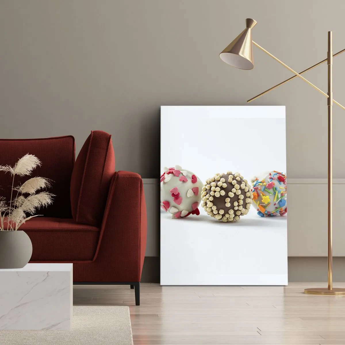 Canvastavla - Bild på duk - Livet kan vara sött - 55x100 cm