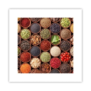 Affisch - Världens alla smaker - 30x30 cm