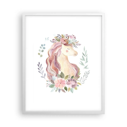 Affisch i vit ram - En inbjudan till sagornas värld - 40x50 cm